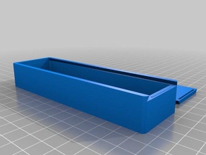 caixa deslizante superior 127x38x20 único recipientes personalizado 3d print model - Mito3D