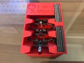 t-70 x-wing x3 titulaire de miniatures stanley organisateur jouets & accessoires jeux starwars star wars xwing 3d print model - Mito3D