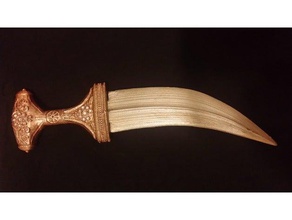 jambiya knive - battlefield 1 lawrence arabia dagger props te 3d print model - Mito3D
