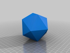 blank icosahedron dice 3d print model - Mito3D