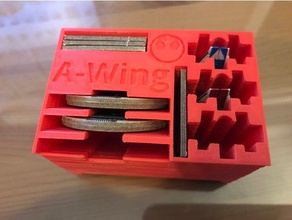 uma asa x3 titular miniaturas x-wing stanley organizador brinquedo & acessórios para jogos 3d print model - Mito3D