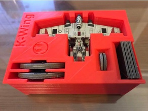 k-wing x2 holder x-wing miniatures stanley organizer tool holders & boxes 3d print model - Mito3D