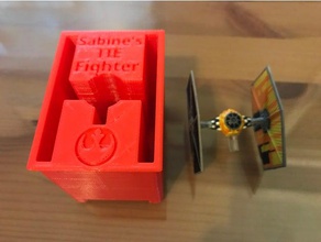 sabine's tie fighter holder x-wing miniatures stanley organizer toy & game accessories 3d print model - Mito3D