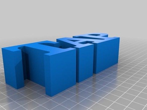 mi modificados para requisitos particulares 3 letaptters fila personalizado 3d print model - Mito3D