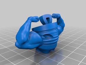 strong philly sculptures filar3d marvin 3d muscle remix 3d print model - Mito3D