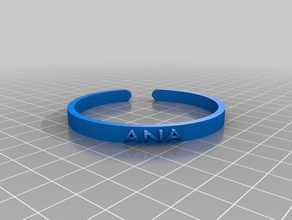 my customized text ring bracelet crown thing ana fashion 3d print model - Mito3D