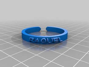 my customized text ring bracelet crown thing raquel fashion 3d print model - Mito3D