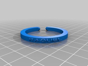 my customized text ring bracelet crown thing raquel fashion 3d print model - Mito3D