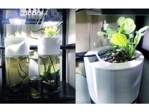 mesa de acuaponia sistema al aire libre y jardín la agricultura jardinería urbana 3d print model - Mito3D