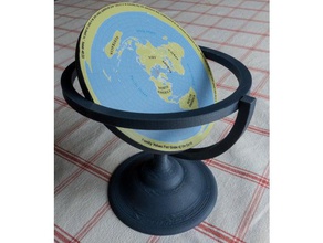 flat earth globe physics & astronomy 3d print model - Mito3D