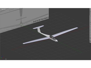 grob twin astir ii vehicles airplane glider glides plane sailplane 3d print model - Mito3D