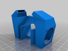 özelleştirilmiş parametrik e3d benim fan çift parçası blower soğutma klon 3d yazıcı parçaları 3d print model - Mito3D