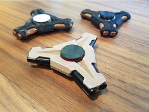 ragnar k - fidget spinner tri-spinner mechanical toys adhd hand physical therapy toy 3d print model - Mito3D