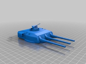 gkurfust 1 200 turret 3d printing battleship grosser kurfust wows 3d print model - Mito3D