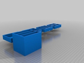 my customized another parametric 3 drawer box tool holders & boxes 3d print model - Mito3D