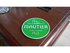 isautier rhum coasters kitchen & dining 3d print model - Mito3D