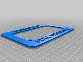 my customized motorcycle license plate holder american automotive 3d print model - Mito3D