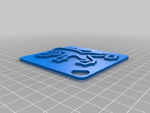 peugeot keychain automotive keychains oldschool porte-clefs 3d print model - Mito3D