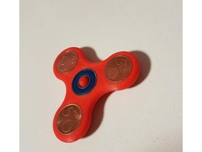 5 cent spinner mechanical toys fidget hand 3d print model - Mito3D