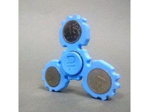 money spinner 1 rouble mechanical toys coin fidget 3d print model - Mito3D