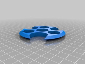 tri-maquinilla de afeitar pick-a-peso fidget spinner 05 tuerca hexagonal juegos y juguetes personalizado 3d print model - Mito3D