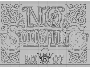 no soliciting sign household engrave engraving no soliciting salesman sign
