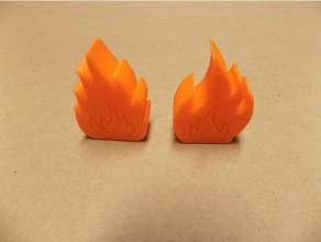 fiamma pezzi del gioco giochi da tavolo boardgames fuoco le fiamme punto di infiammabilità meeple meeples 3d print model - Mito3D