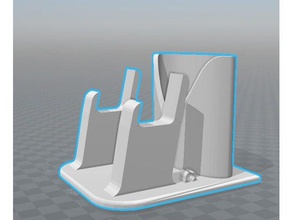 pequeño soporte de teléfono del organizador escritorio la oficina gestión cables el smartphone para pie 3d print model - Mito3D