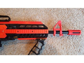 nerf strife barril frente trilhos diy nerfgun gun 3d print model - Mito3D