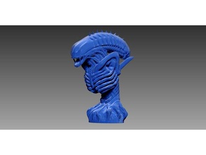 xenomorph busto inferiore poly-count La stampa 3d alien aliencovenant gli alieni bestia alleanza monster predatore scolpire la scultura xenomorfo zbrush 3d print model - Mito3D