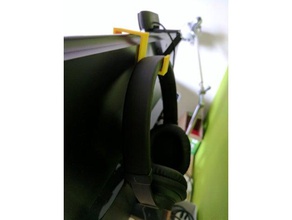 samsung display headphone hook audio headphones hanger 3d print model - Mito3D