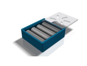 boîte de batterie 4 x aa) l'électronique 3d print model - Mito3D