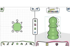 xadrez peão A impressão 3d doodle3d transformação 3d print model - Mito3D