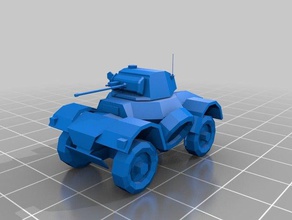 a daimler carro blindado brinquedo & acessórios para jogos chamas da guerra fdw ww2 tanque armas segunda mundial 3d print model - Mito3D