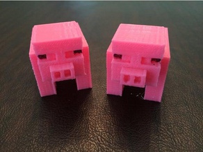 minecraft de porc des morceaux L'impression 3d cochon 3d print model - Mito3D