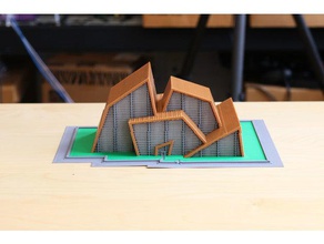 multi-color nordic-inspired architectural model buildings & structures architecture building design multicolor nordic structure 3d print model - Mito3D