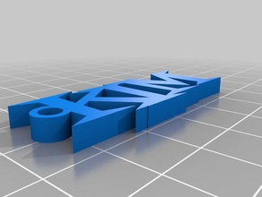 kimkeychain llaveros personalizado 3d print model - Mito3D