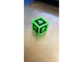 8 bit die remix dice boardgame board game accessory components boss monster card games 3d print model - Mito3D