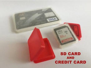 sd-Karte, Kreditkarte, flache box Container container Kreditkarte credit-card-Inhaber flach flexibel flexibles filament sdcard sd-Karte sd-Karten-Halter 3d print model - Mito3D