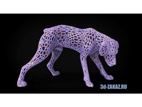 hound baskerville, de voronoi matemáticas art perro 3d print model - Mito3D