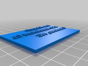 my customized 60x40mm address graphic stamp toy & game accessories 3d print model - Mito3D