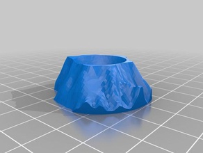 l'oeuf de la coupe du volcan L'impression 3d 3d print model - Mito3D