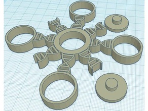 yapılan dna handspinner oyuncaklar ve oyunlar kromozom desoxyribonucleotide eltiael fidget el spinner oyuncak oyun 3d print model - Mito3D