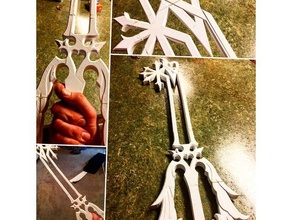 capnmycapn ist oathkeeper keyblade full scale video-Spiele cosplay kigdomhearts rainfell Waffe 3d print model - Mito3D