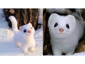 snow-white weasel models animal canada creature cute free snow white supports zbrush 3d print model - Mito3D
