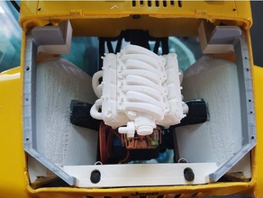 1 10 escala motor r c veículos 540 tampa do rc v8 3d print model - Mito3D