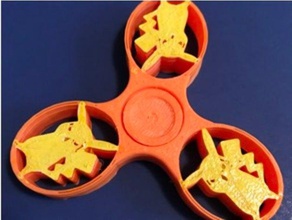 pikachu imprimir lugar fidget spinner juegos y juguetes 3d print model - Mito3D