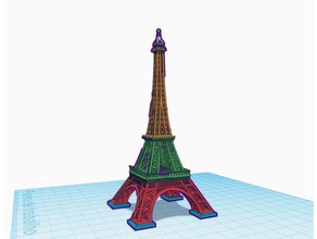 easyest torre eiffel 5 parte La impresión en 3d splited la partes segmentado split tour 3d print model - Mito3D
