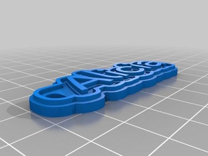 alicia i portachiavi su misura 3d print model - Mito3D