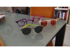 my personal customizable eyeglasses glasses 3d print model - Mito3D